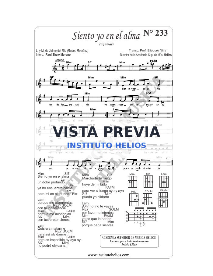 Vista previa de Siento yo en el alma